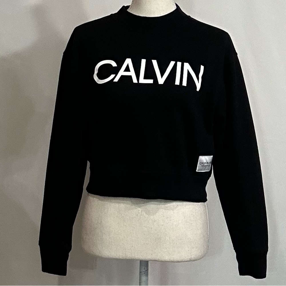 Calvin Klein Logo Performance Crop Top Sweatshirt
